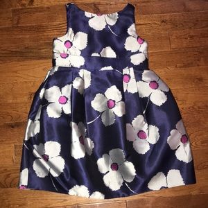 Janie and Jack Silver and Navy Floral Dress